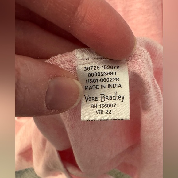 Vera Bradley Pink “Hope Grows Here” long sleeve t shirt Women’s Small S Flowers - Picture 7 of 10